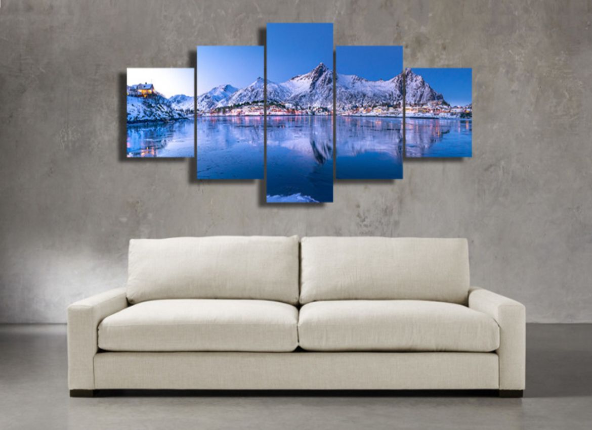 5 Piece Custom Canvas - Mountains